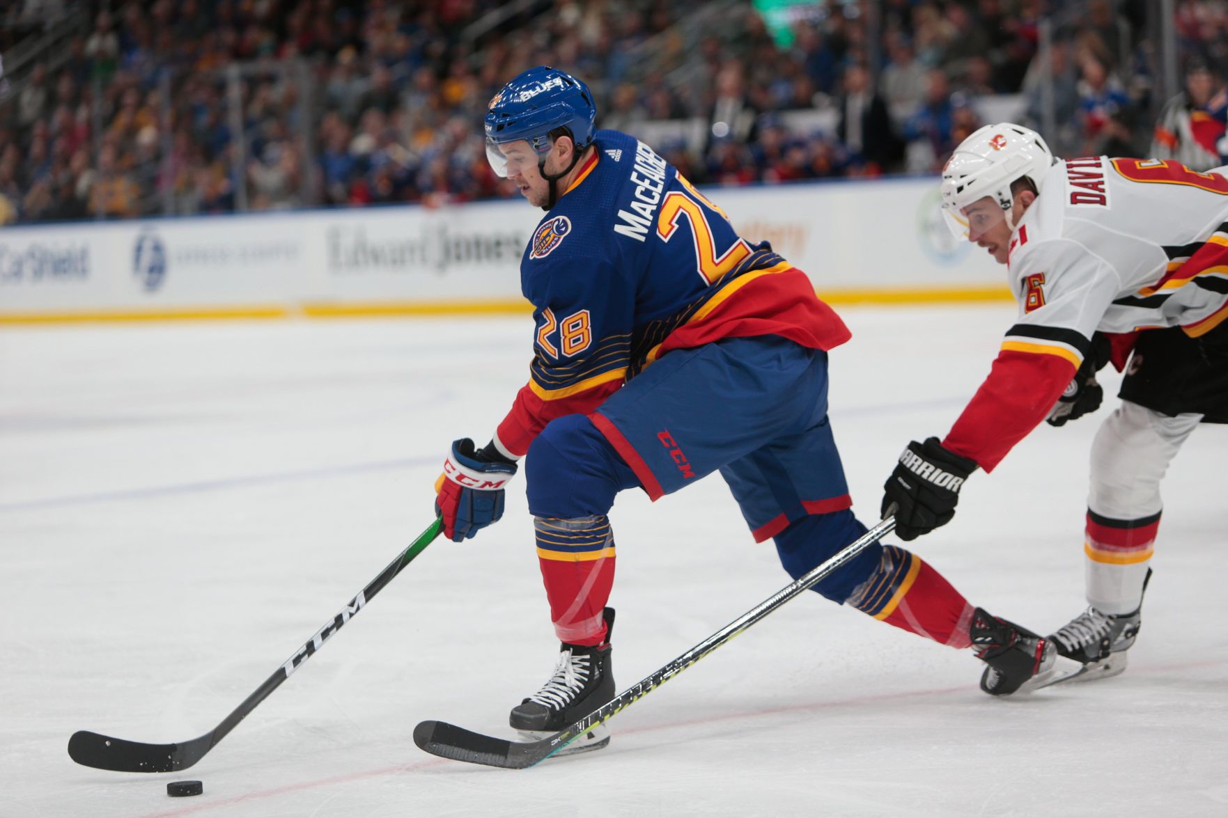 Blues take on Calgary Flames at the Enterprise Center